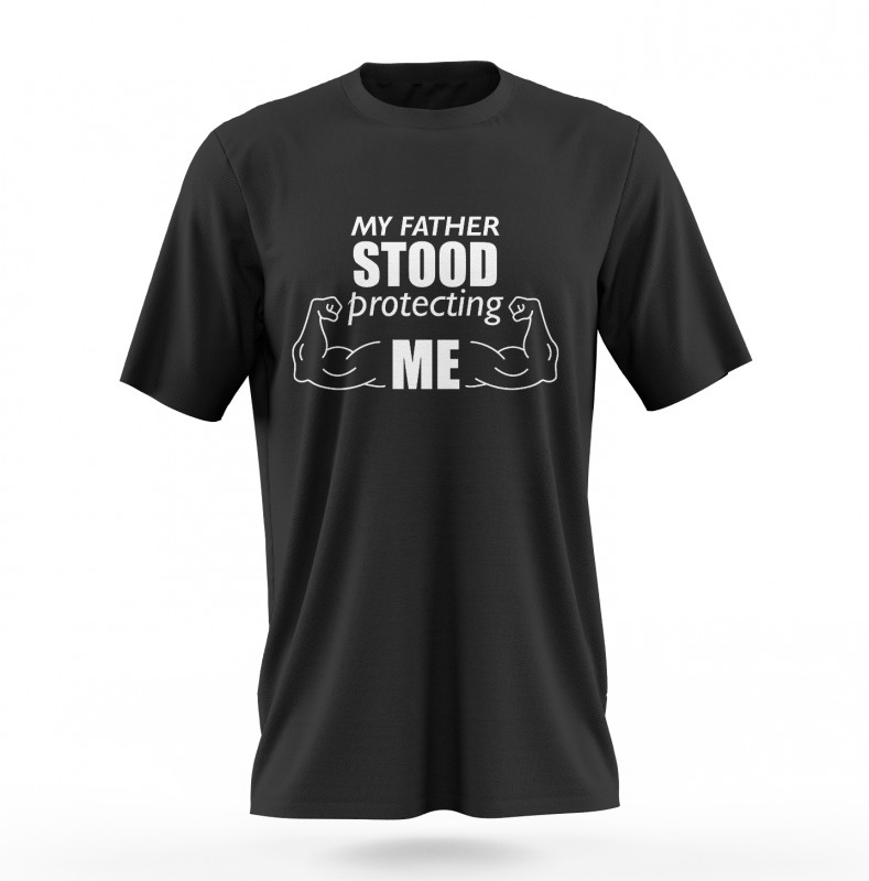 חולצה «My father stood me» (שחור) חולצה «My father stood me» (שחור)