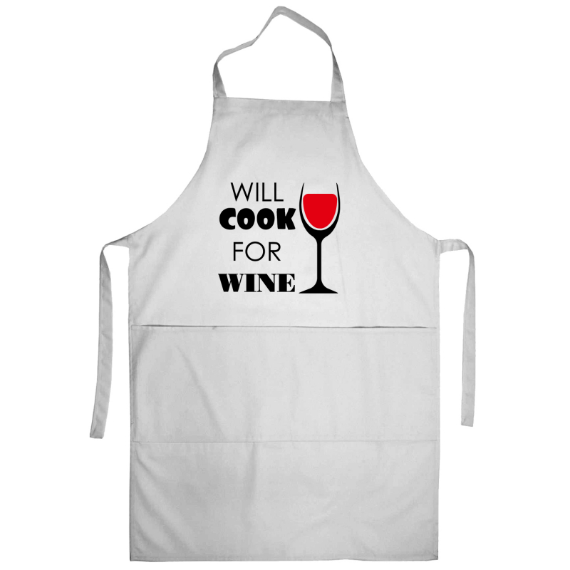 Фартук «Will cook for wine» (бел.) Фартук «Will cook for wine» (бел.)